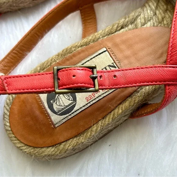 Lanvin Pink Leather Tassels Gold Chain Espadrille Sandals - Picture 7 of 10